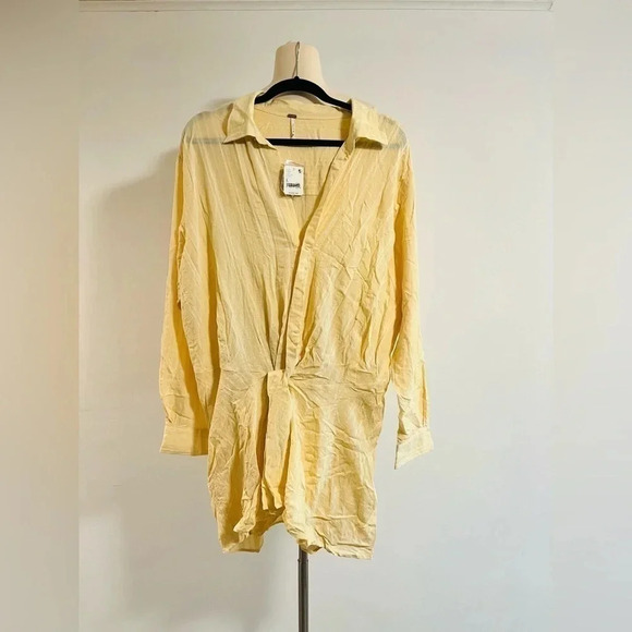 Free People Tara Twist Mini Dress Size Large NWT $128 - Picture 2 of 12